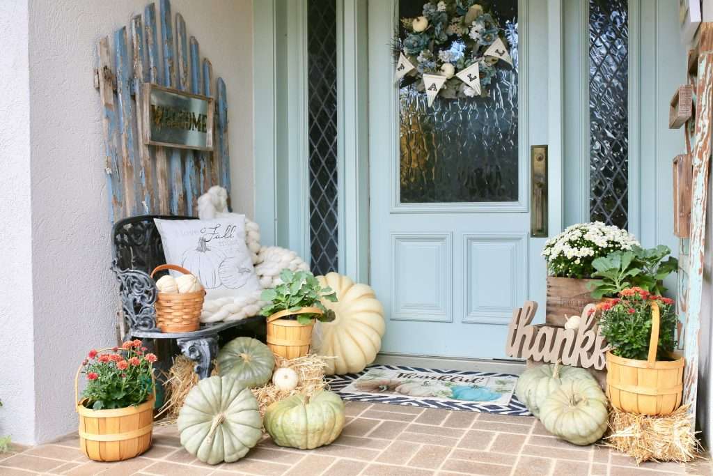 front porch fall decor Front porch fall decorating ideas