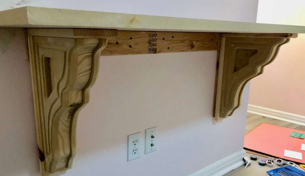 DIY corbel desk