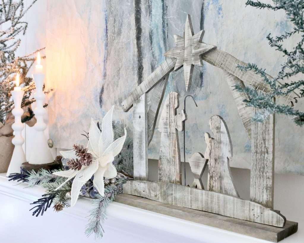 Christmas candlesticks and candles